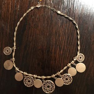 Gold medallion necklace